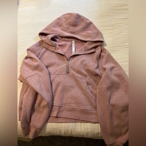 Lululemon Heathered Pink 1/4 Zip Crop Scuba!!!!